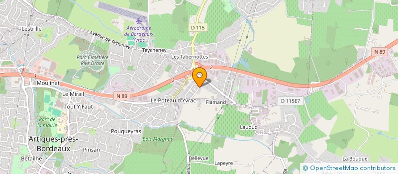 localisation de l'entreprise SARL DAVID  YVRAC