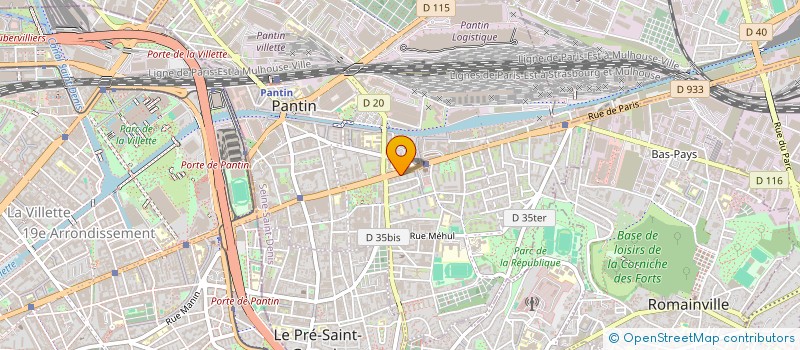 localisation de l'entreprise SARL DAVID ET PHILLY à PANTIN