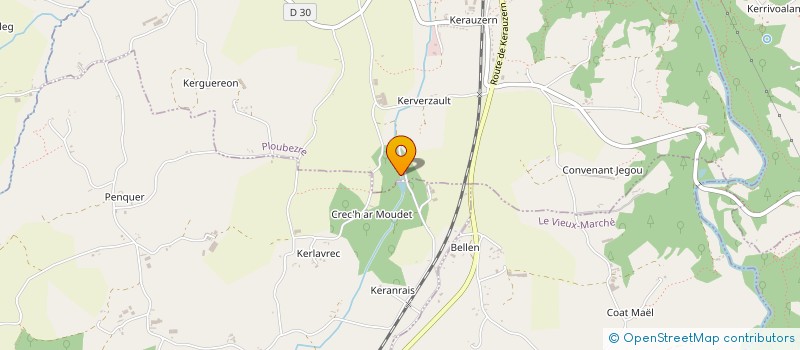 localisation de l'entreprise SARL DAVID FORET  PLOUBEZRE