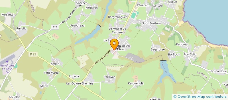 localisation de l'entreprise SARL DAVID MENUISERIE  LE PALAIS