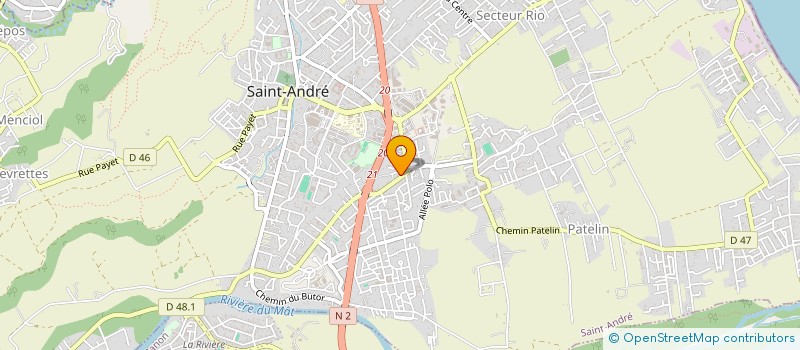 localisation de l'entreprise SARL DCCM 974 (DANY COUVERTURE CHARPENTE METALLIQUE 974) à SAINT-ANDRE