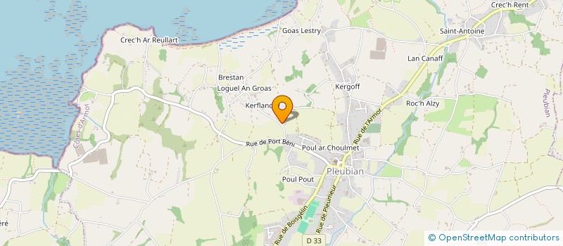 localisation de l'entreprise SARL DE BRESTAN  PLEUBIAN