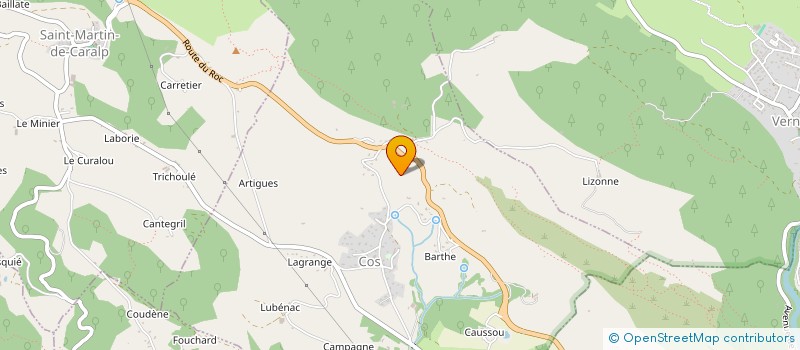 localisation de l'entreprise SARL DE CAUSSOU  COS