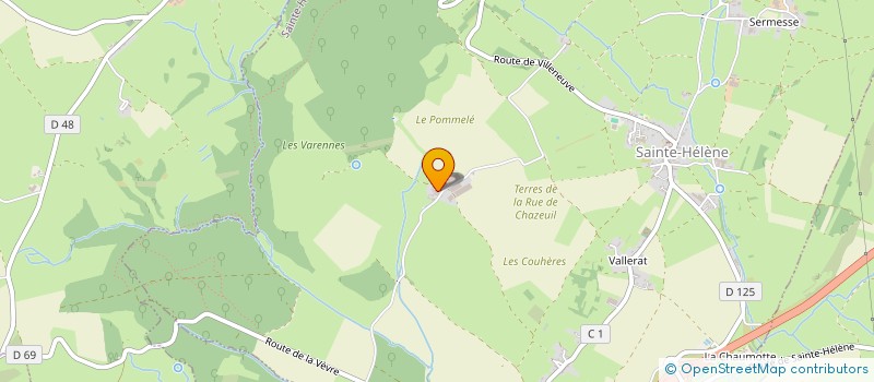 localisation de l'entreprise SARL DE CHAZEUIL  SAINTE-HELENE