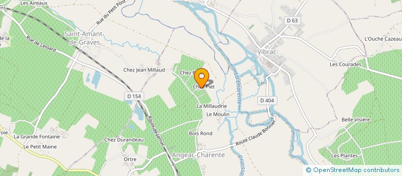 localisation de l'entreprise SARL DE CHEZ PIET à ANGEAC-CHARENTE
