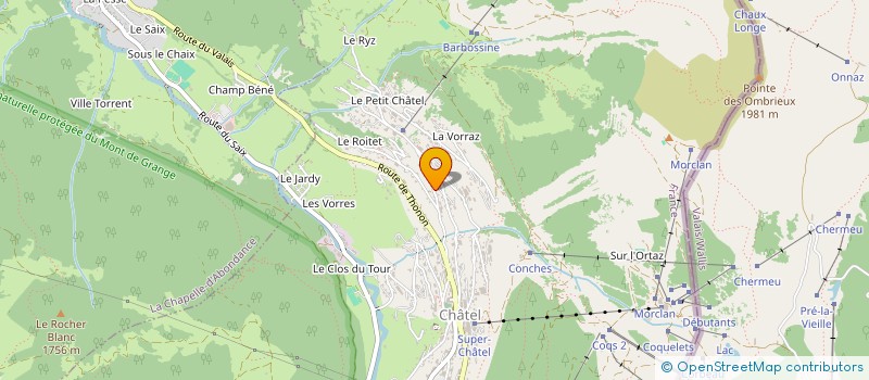 localisation de l'entreprise SARL DE CONCHE LES PORTES DU SOLEIL à CHATEL
