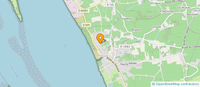 localisation de l'entreprise SARL DE FAMILLE BOULET-PILAT  PLASSAC