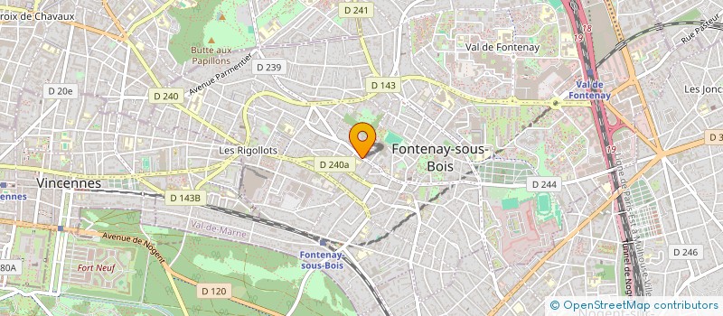 localisation de l'entreprise SARL DE FAMILLE LES PIVOINES à FONTENAY-SOUS-BOIS