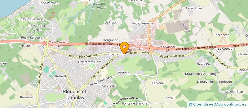 localisation de l'entreprise SARL DE FAMILLE MINACLCO à PLOUGASTEL-DAOULAS