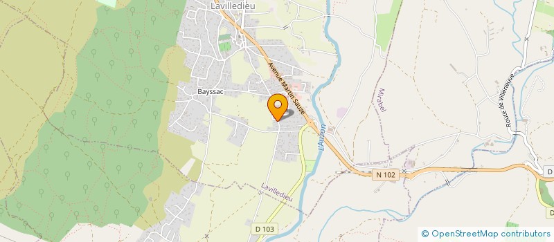 localisation de l'entreprise SARL DE FAMILLE POLE SANTE DE LAVILLEDIEU  LAVILLEDIEU