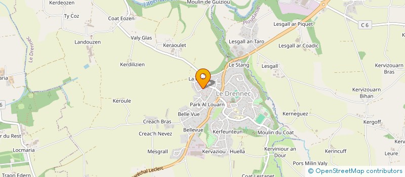 localisation de l'entreprise SARL DE FAMILLE ROMANE  LE DRENNEC