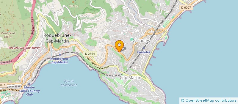 localisation de l'entreprise SARL DE FAMILLE V2B LES MIANES  ROQUEBRUNE-CAP-MARTIN