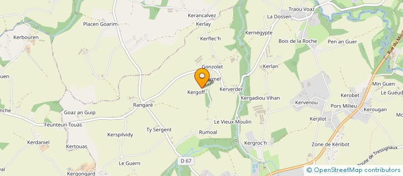 localisation de l'entreprise SARL DE KERGOFF  GOUDELIN