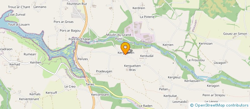 localisation de l'entreprise SARL DE KERGUELVEN à PLOUVIEN