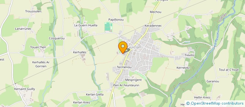 localisation de l'entreprise SARL DE KERHALLES  GUICLAN
