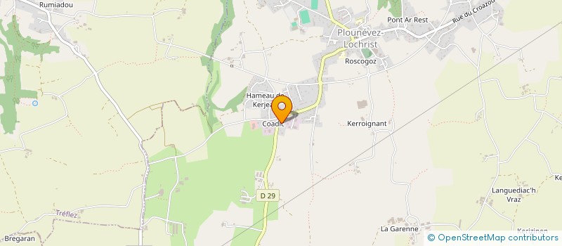 localisation de l'entreprise SARL DE KERLAOUDET  PLOUNEVEZ-LOCHRIST