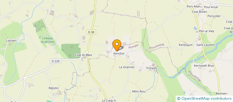 localisation de l'entreprise SARL DE KERVILLARD à PLOUGAR