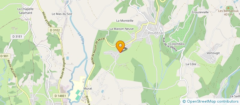 localisation de l'entreprise SARL DE L'ABBAYE  VOUTEZAC