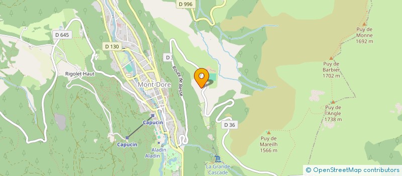 localisation de l'entreprise SARL DE L'AUBERGE DE L'ANGLE  MONT-DORE