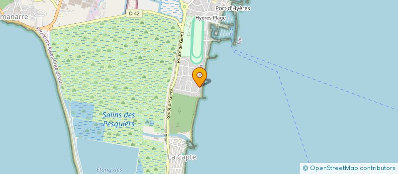 localisation de l'entreprise SARL DE L'OCEAN à HYERES