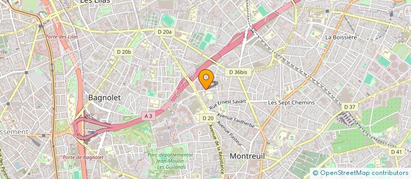 localisation de l'entreprise SARL DE L URSA 001 à MONTREUIL