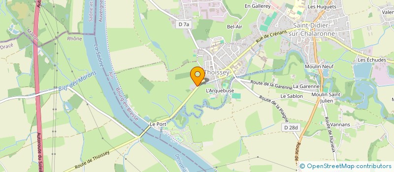 localisation de l'entreprise SARL DE LA GUINGUETTE  THOISSEY