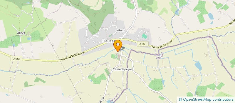 localisation de l'entreprise SARL DE LASGRANGES  DAUSSE