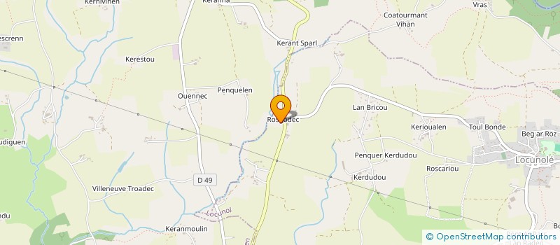 localisation de l'entreprise SARL DE ROSGODEC à LOCUNOLE