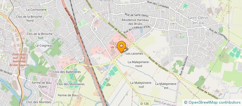 localisation de l'entreprise SARL DECO PASSION  SAINT-JEAN-LE-BLANC