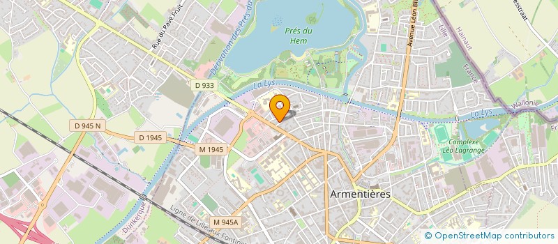 localisation de l'entreprise SARL DEGALLAIX LEFRAND  ARMENTIERES