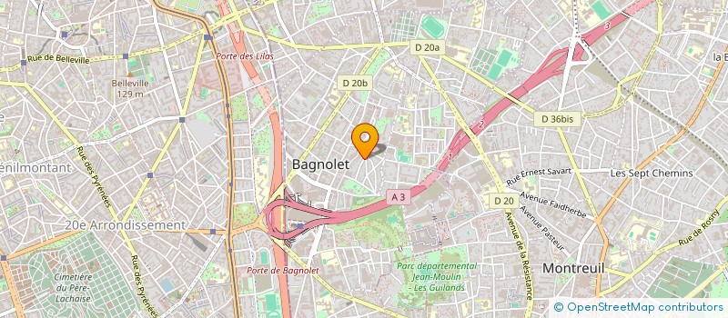 localisation de l'entreprise SARL DEGUELDRE JEAN PIERRE à BAGNOLET