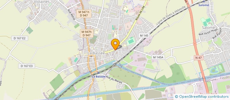 localisation de l'entreprise SARL DELEBARRE à LA BASSEE