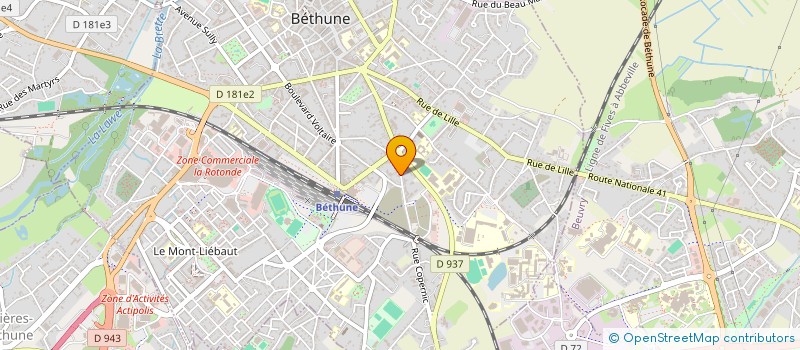 localisation de l'entreprise SARL DELPIERRE  BETHUNE