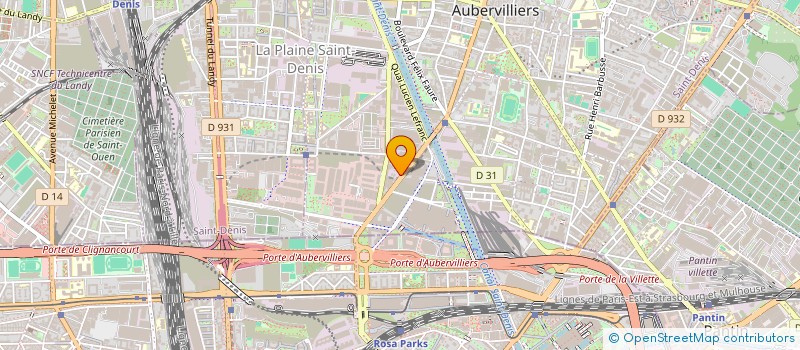 localisation de l'entreprise SARL DELTA NEGOCE à AUBERVILLIERS