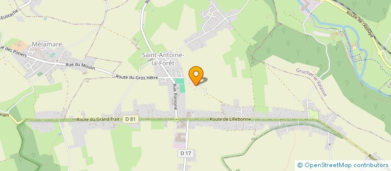 localisation de l'entreprise SARL DEMARE JEAN SEBASTIEN PLOMBERIE CHAUFFAGE ET CLIMATISATION  SAINT-ANTOINE-LA-FORET