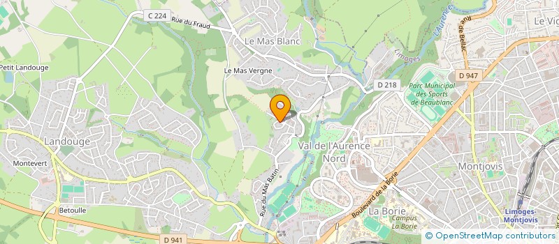 localisation de l'entreprise SARL DENDEN TAXI à LIMOGES