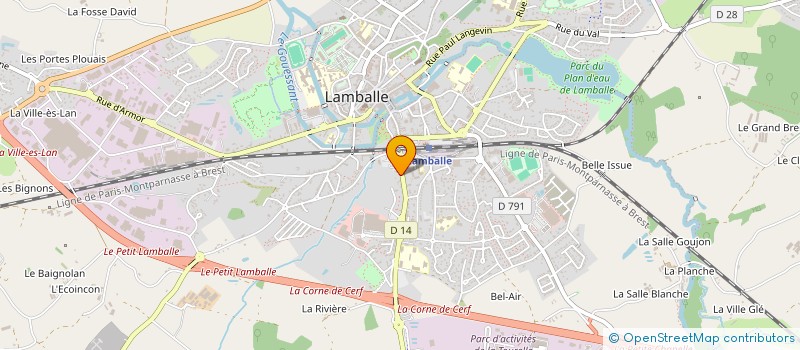 localisation de l'entreprise SARL DENIS GUEGUEN à LAMBALLE-ARMOR