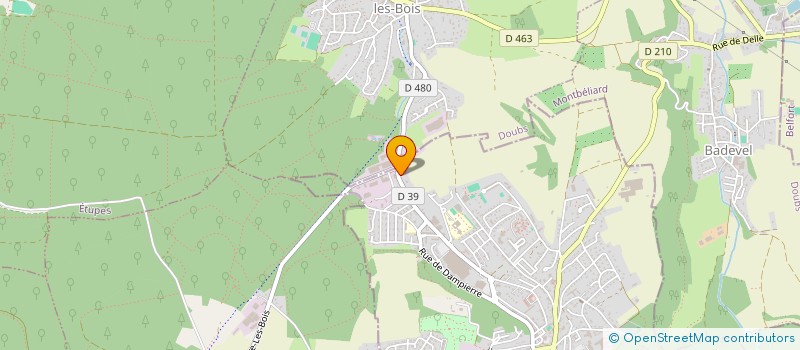 localisation de l'entreprise SARL DENIS ROGER à BEAUCOURT
