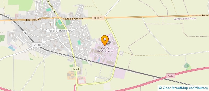 localisation de l'entreprise SARL DENOYELLE 80 à VILLERS-BRETONNEUX