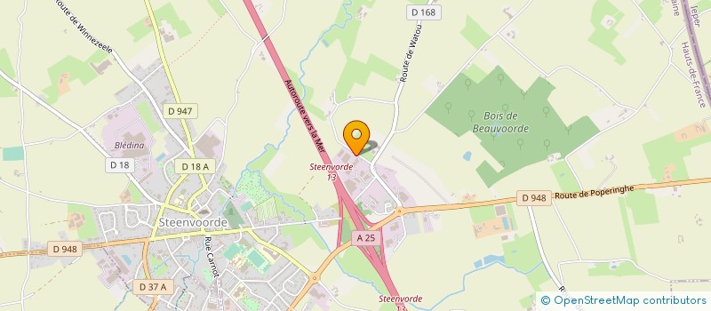 localisation de l'entreprise SARL DERAM PHILIPPE  STEENVOORDE