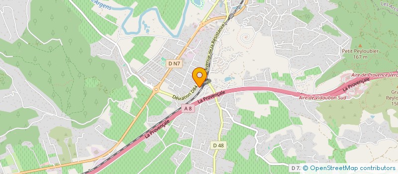 localisation de l'entreprise SARL DERE BTP  VIDAUBAN