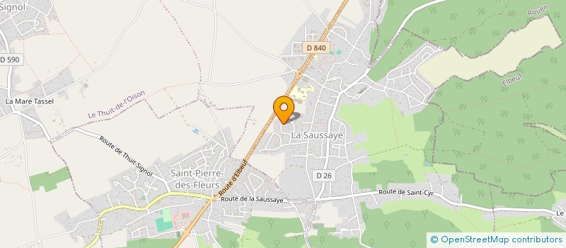 localisation de l'entreprise SARL DERLOT TRANSPORT EXPRESS  LA SAUSSAYE