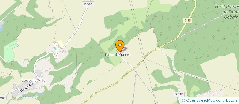 localisation de l'entreprise SARL DES ANCRES  COUCY LA VILLE