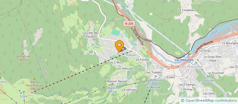 localisation de l'entreprise SARL DES CHAVANTS  LES HOUCHES