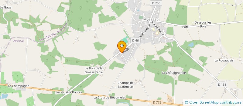 localisation de l'entreprise SARL DES CHENES  AVESSAC