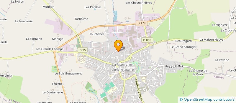 localisation de l'entreprise SARL DES CHENES VERTS  LA GUERCHE-DE-BRETAGNE