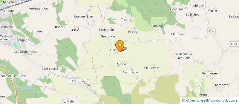 localisation de l'entreprise SARL DES CYPRES  PLOUDIRY