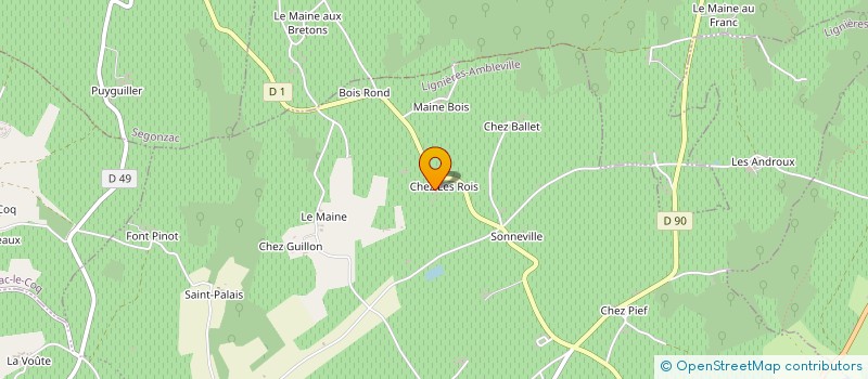 localisation de l'entreprise SARL DES DEUX FRENES à LIGNIERES-AMBLEVILLE