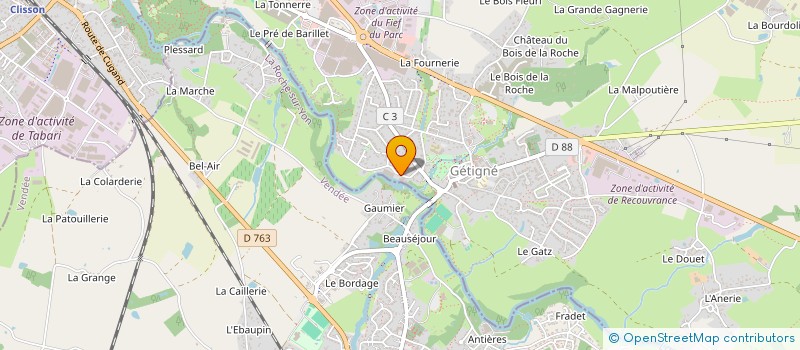 localisation de l'entreprise SARL DES DEUX PROVINCES  GETIGNE