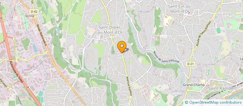 localisation de l'entreprise SARL DES DOCTEURS VETERINAIRES EDET ET RISSE  SAINT-DIDIER-AU-MONT-D'OR